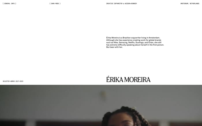 Erika Moreira website preview