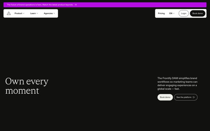 Frontify website preview