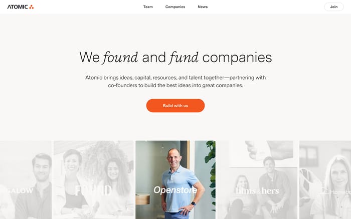 Atomic website preview