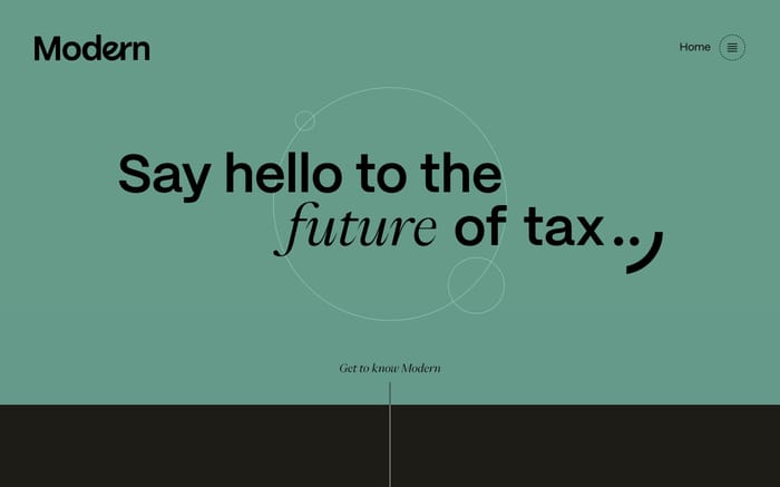 Modern website preview