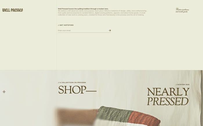 Well Pressed website preview