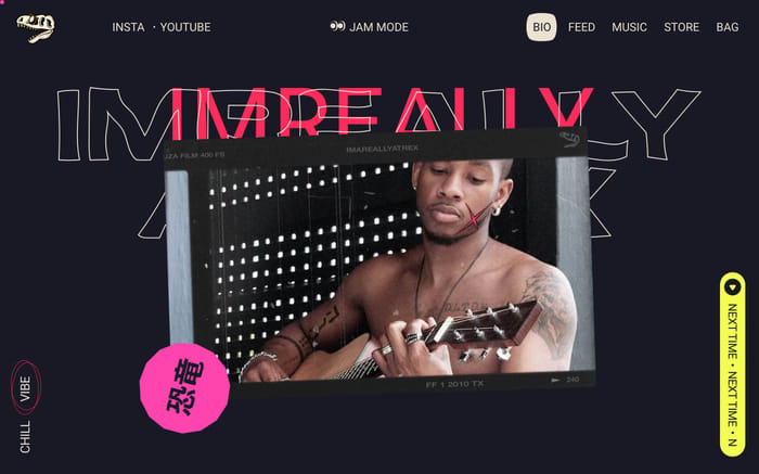 ImReallyATRex website preview