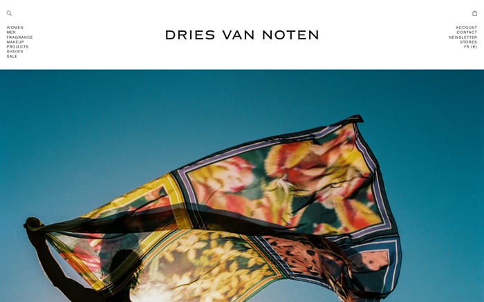 Dries Van Noten website preview
