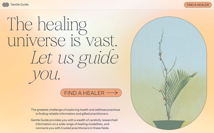 Gentle Guide website preview