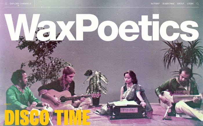 Wax Poetics website preview
