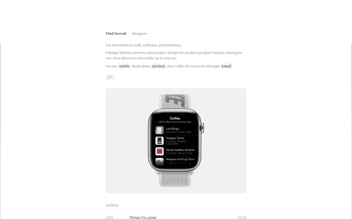 Vlad Savruk website preview