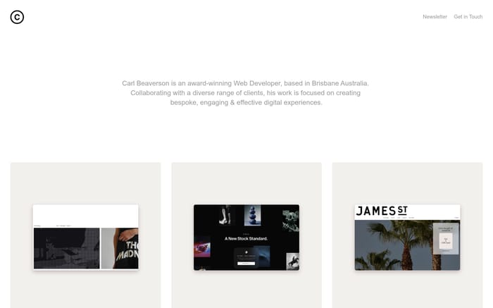 Carl Beaverson website preview
