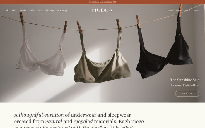 Nudea website preview