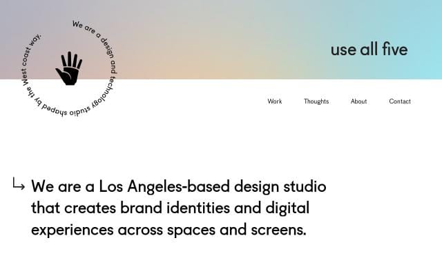 Use All Five website preview