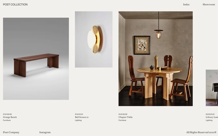Post Collection website preview
