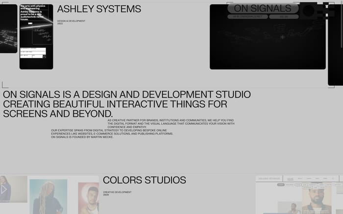 On Signals website preview