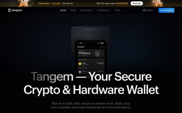 Tangem website preview