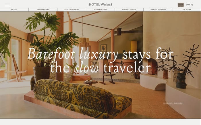Hôtel Weekend website preview