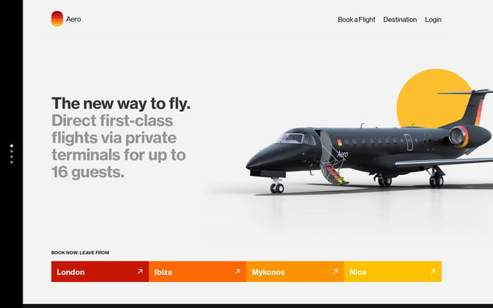 Aero website preview