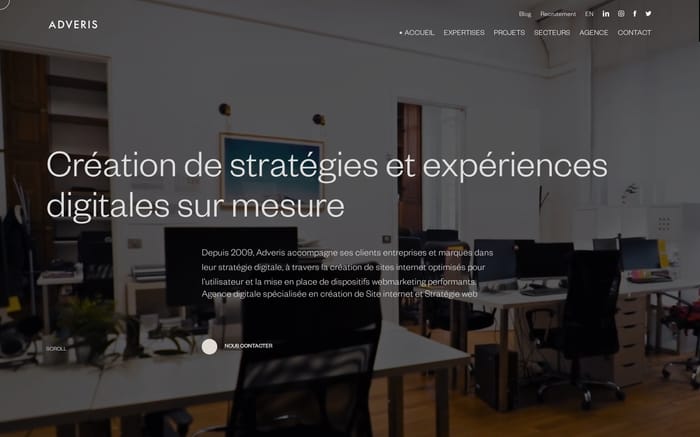 Adveris website preview