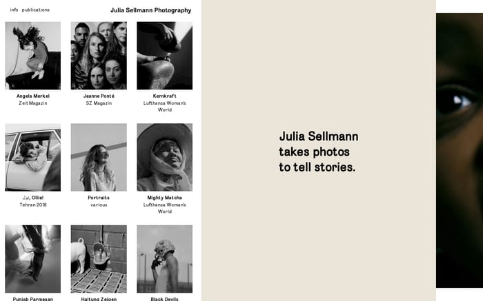 Julia Sellmann Photography website preview