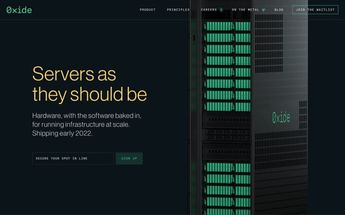 Oxide website preview