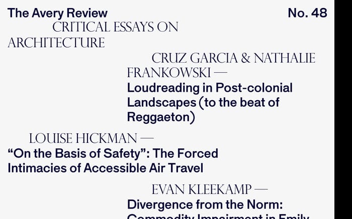 The Avery Review website preview