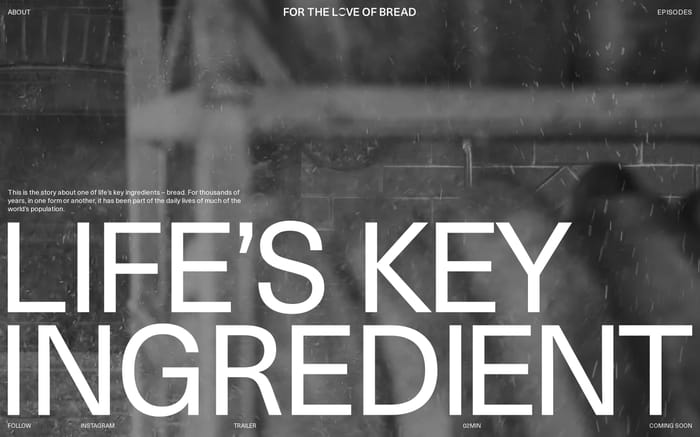 For The Love Of Bread website preview