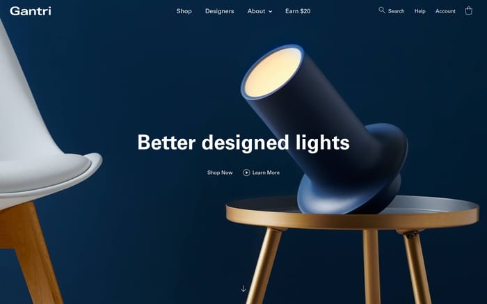Gantri website preview