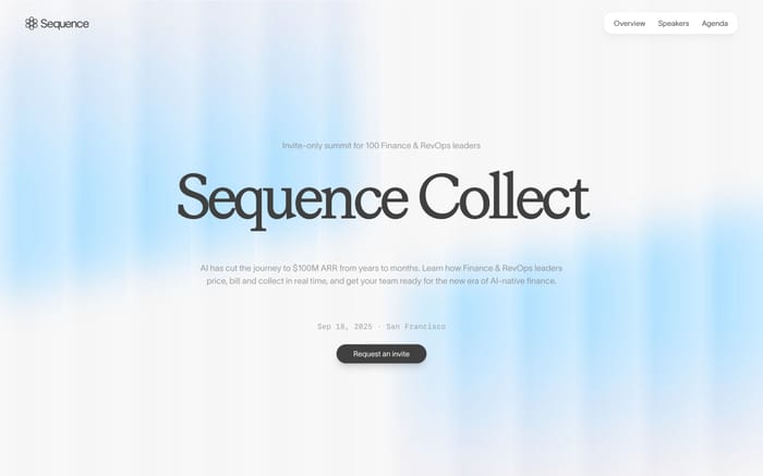 Sequence Collect website preview