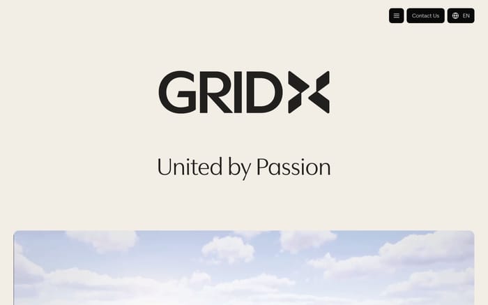 GridX website preview