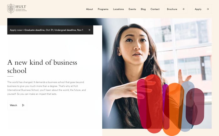 Hult website preview