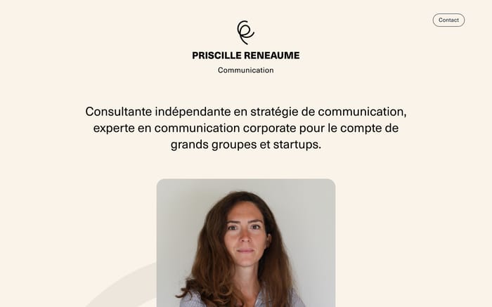 Priscille Reneaume website preview