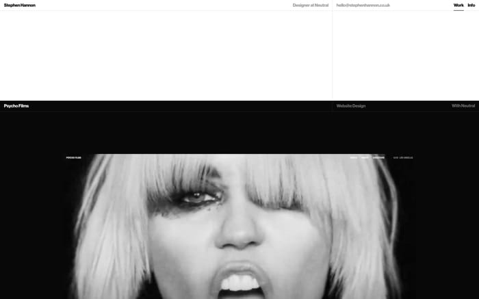 Stephen Hannon website preview