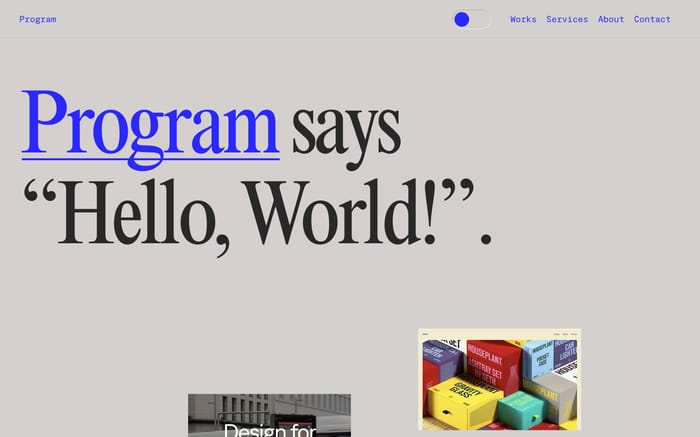 Program website preview