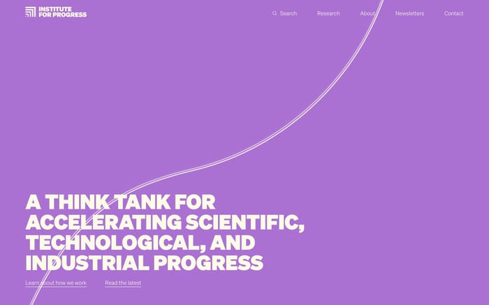 The Institute for Progress website preview