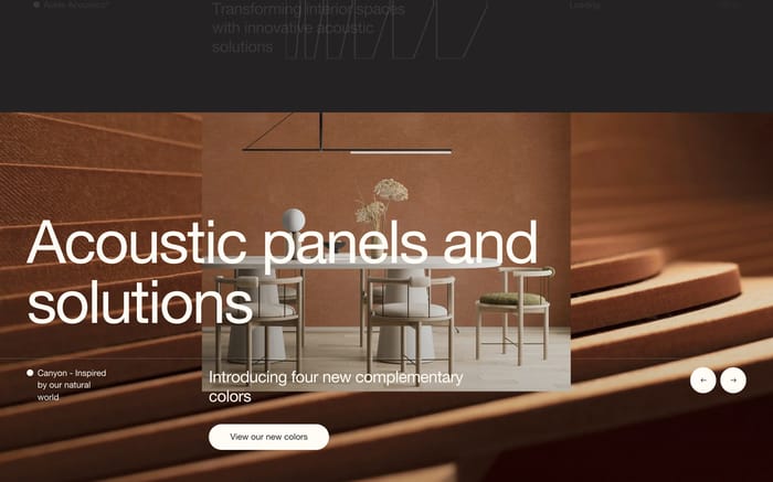 Autex Acoustics website preview