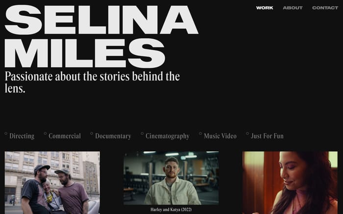 Selina Miles website preview