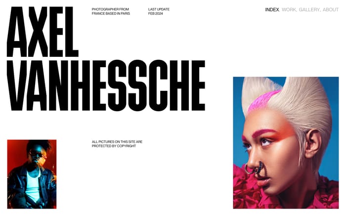 Axel Vanhessche website preview