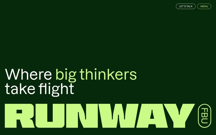 RunwayFBU website preview