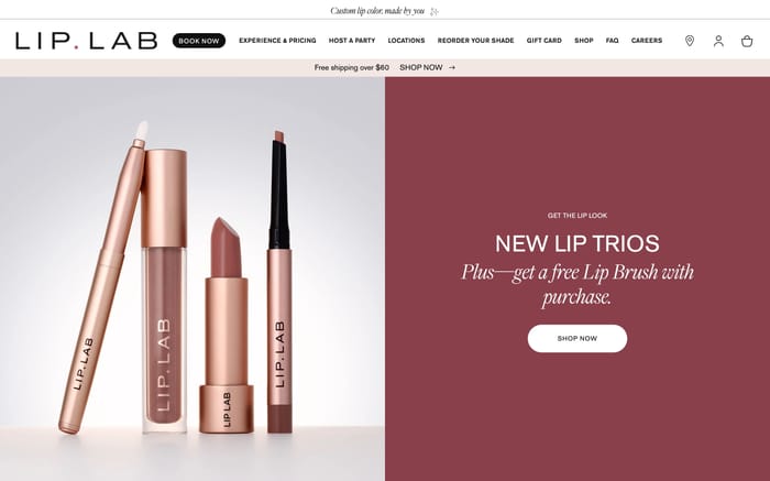 Lip Lab website preview