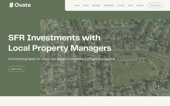 Ovata website preview