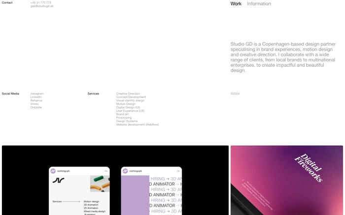 Studio GD website preview