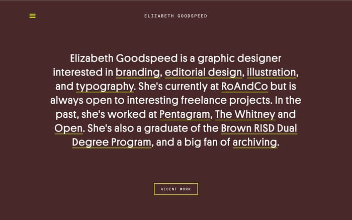 Elizabeth Goodspeed website preview