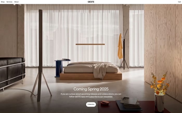 Geste website preview