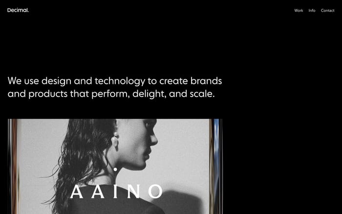 Decimal website preview