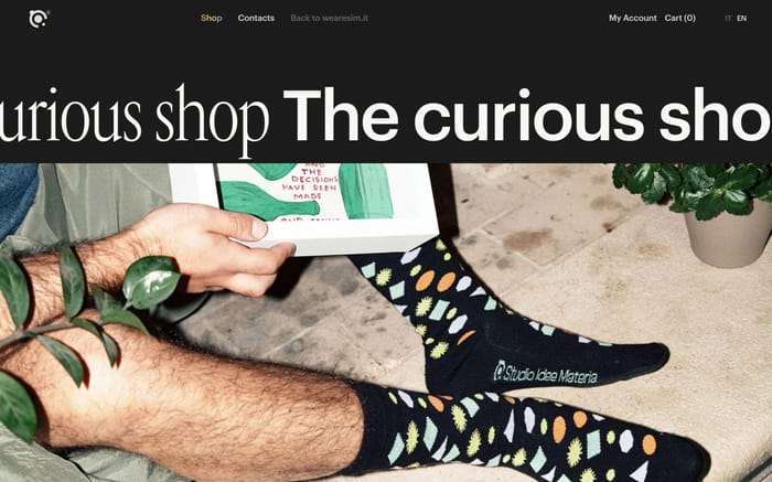 The Curious Shop website preview