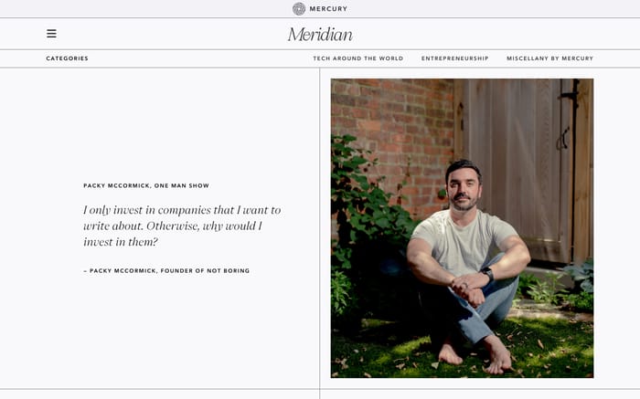 Meridian website preview