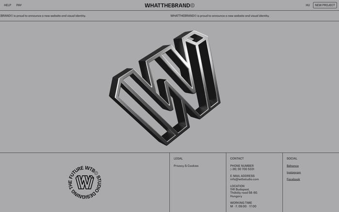 What The Brand website preview