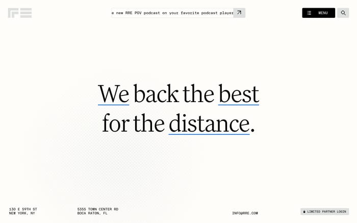 RRE Ventures website preview