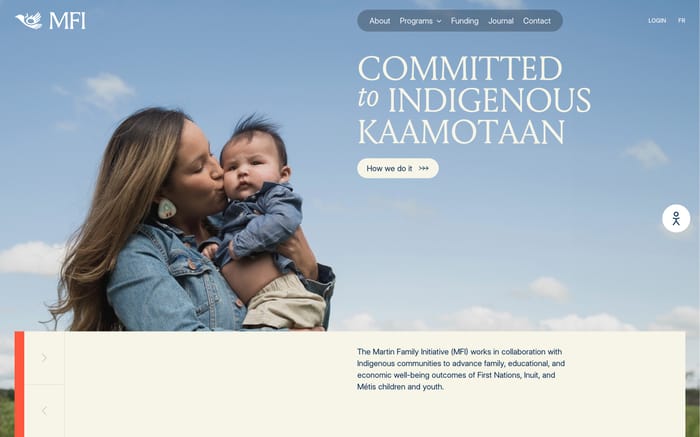 The Martin Family Initiative website preview