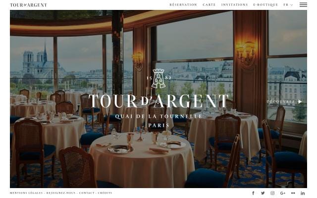 Tour D'argent website preview