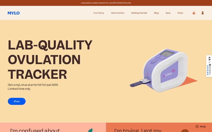Mylo website preview
