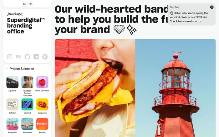 Deux Huit Huit website preview