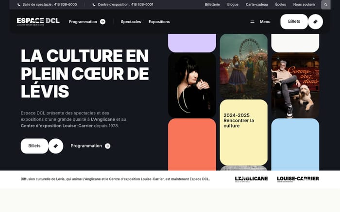 Espace DCL website preview